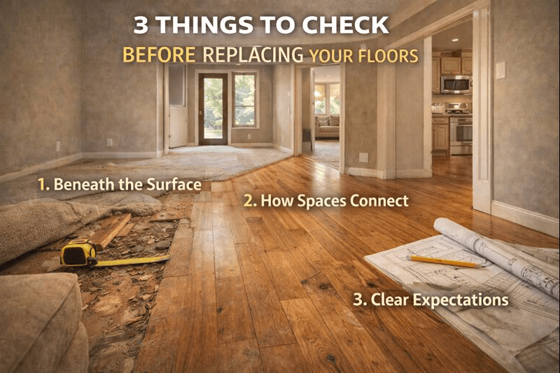 3 Things to Check Before Replacing Your Floors - Tennessee flooring guide and tips